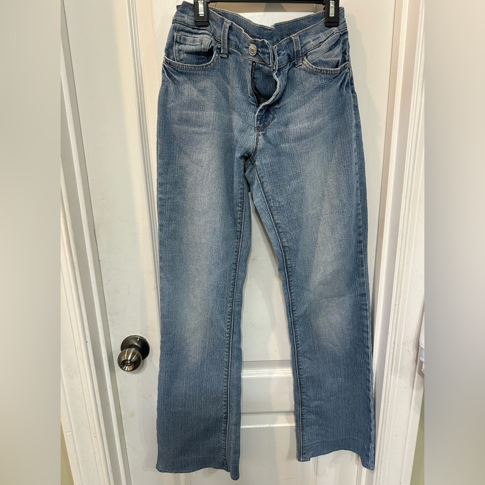 7 For All Mankind Women's Straight Leg Jeans - Light Blue Wash